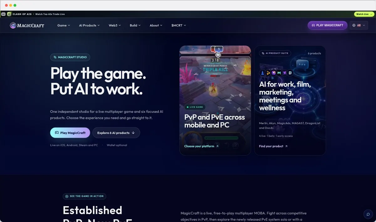 MagicCraft website